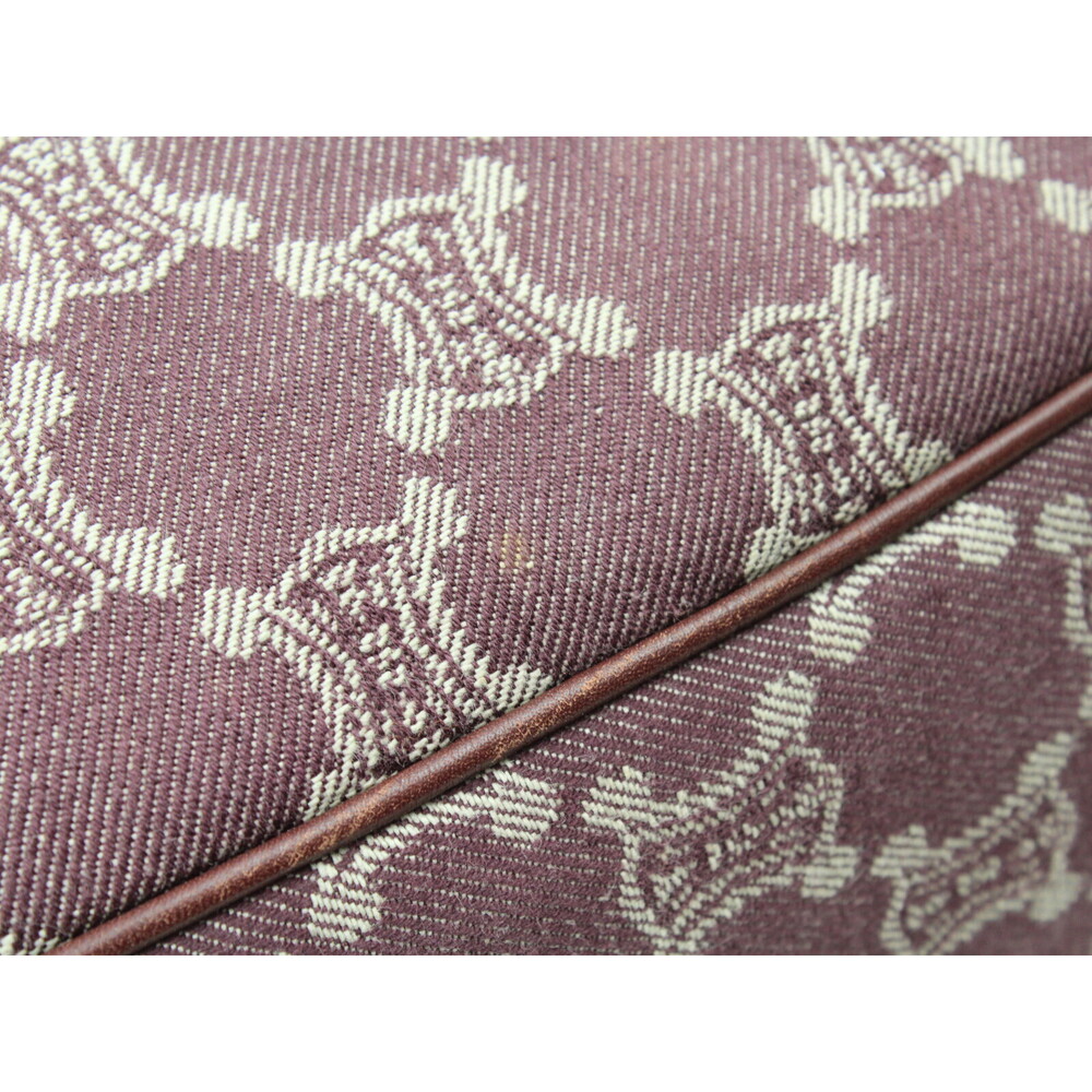 CELINE Messenger Bag Macadam Canvas Burgundy Red - Picture 6 of 7